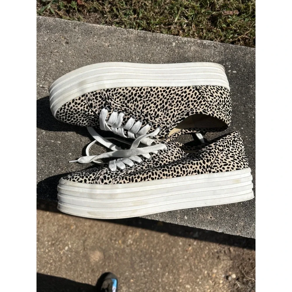 Gianni Bini Leopard Print‎ Platform Sneakers Women's Size 9M